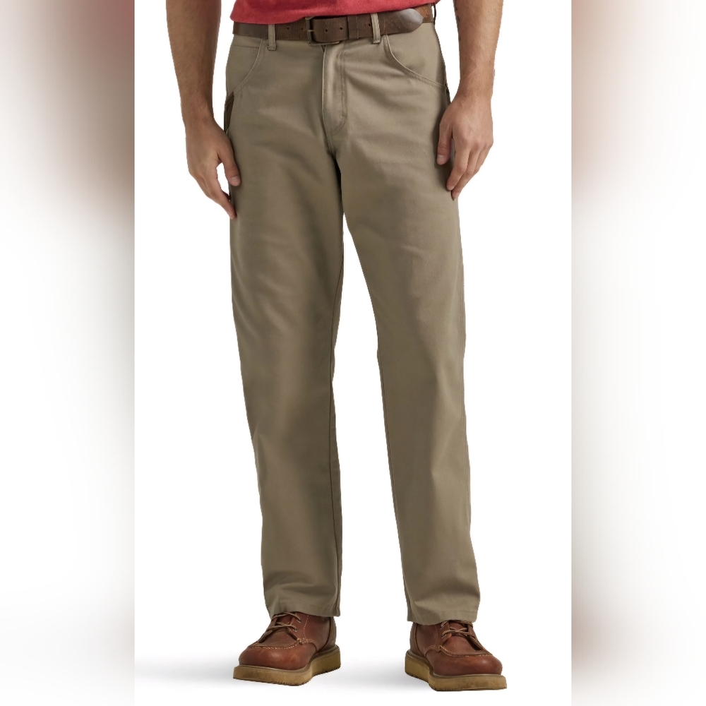 NEW Wrangler Workwear Relaxed Fit Utility Pants Mens 42X32 Multi Pockets Khaki
